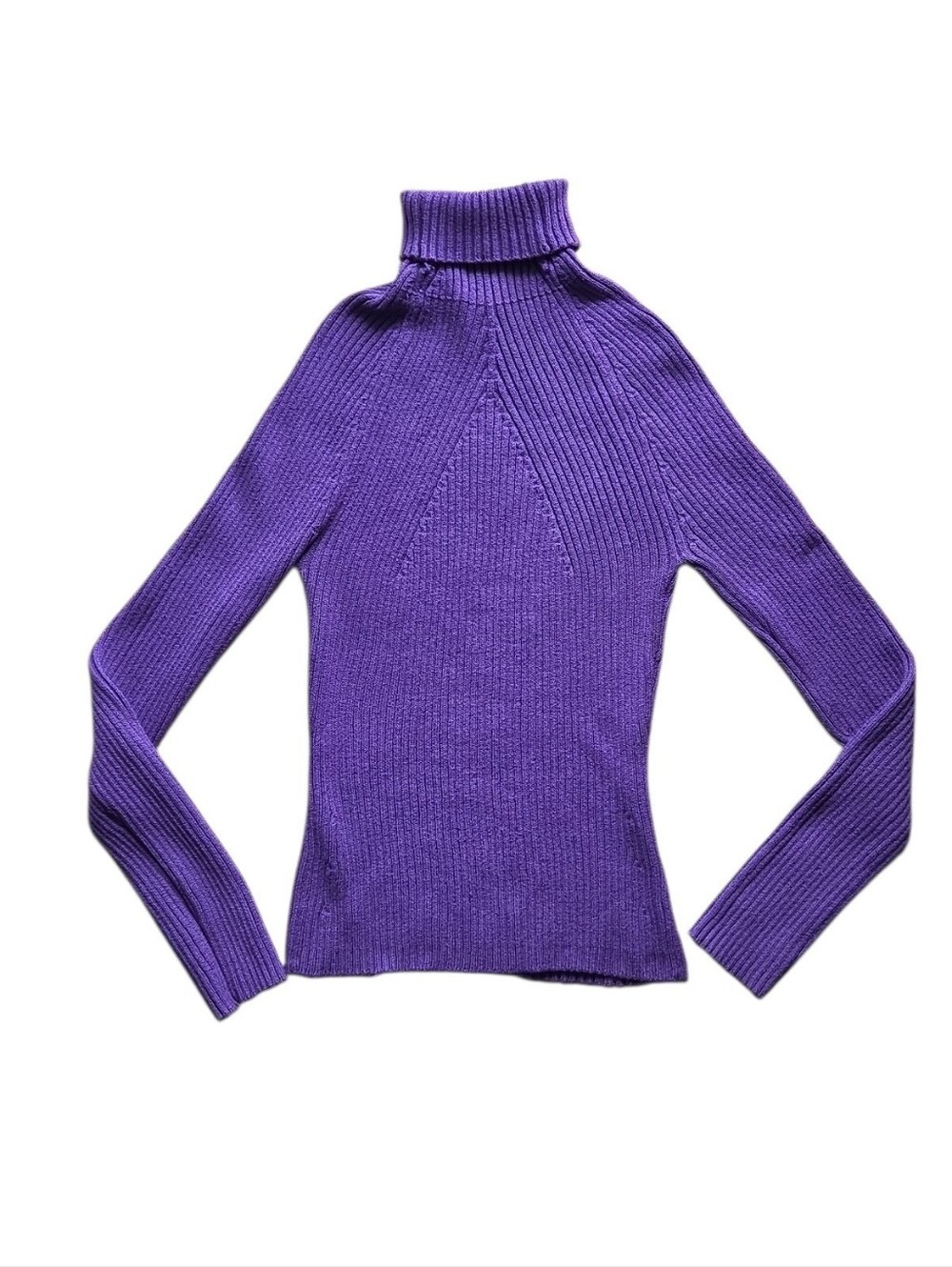 Buffalo David Bitton Purple Ribbed Turtleneck Sweater Knit Pullover Size Large